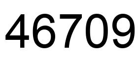 Number 46709 black image