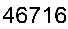 Número 46716 imagen negro