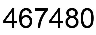 Number 467480 black image