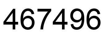 Number 467496 black image