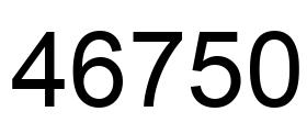 Number 46750 black image