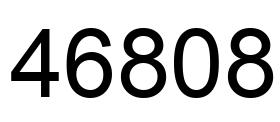 Número 46808 imagen negro