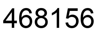 Number 468156 black image