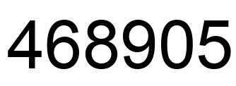 Number 468905 black image