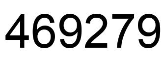 Número 469279 imagen negro