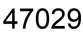 Number 47029 black image