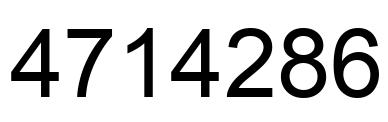 Number 4714286 black image