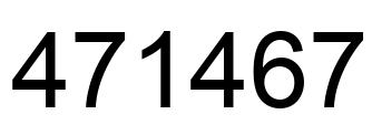 Number 471467 black image