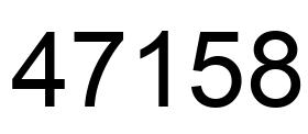 Number 47158 black image