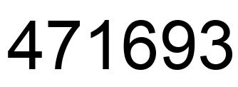 Number 471693 black image