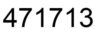 Number 471713 black image