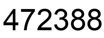 Number 472388 black image