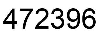 Number 472396 black image