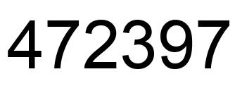 Number 472397 black image