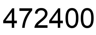 Number 472400 black image