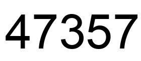 Number 47357 black image