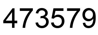 Number 473579 black image