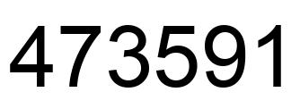 Number 473591 black image