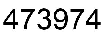 Número 473974 imagen negro