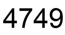 Number 4749 black image