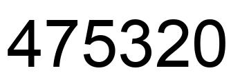 Número 475320 imagen negro