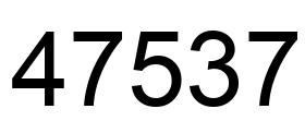 Number 47537 black image