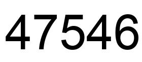 Number 47546 black image