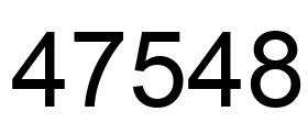 Number 47548 black image