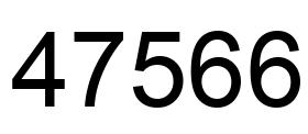 Number 47566 black image