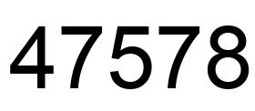 Number 47578 black image