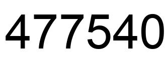 Number 477540 black image