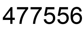 Number 477556 black image