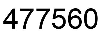 Number 477560 black image