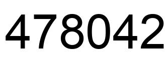 Number 478042 black image