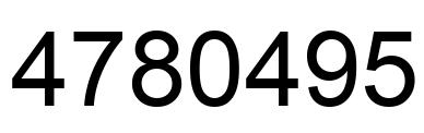Number 4780495 black image