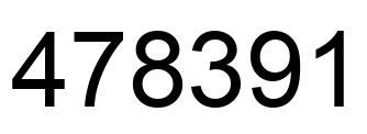 Number 478391 black image