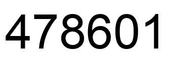 Number 478601 black image