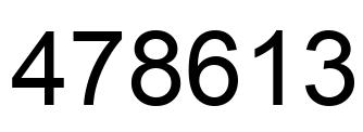 Number 478613 black image