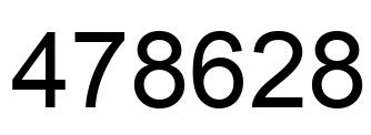 Number 478628 black image