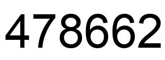 Number 478662 black image