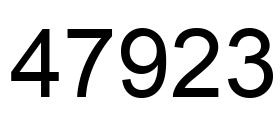 Number 47923 black image