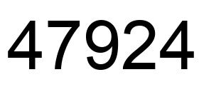 Number 47924 black image