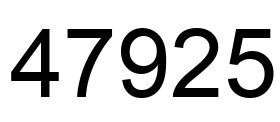 Number 47925 black image