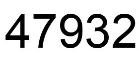 Number 47932 black image
