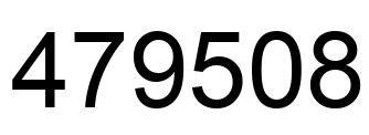 Número 479508 imagen negro