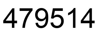 Number 479514 black image