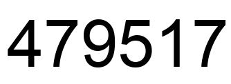 Number 479517 black image