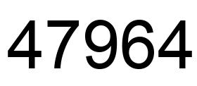 Number 47964 black image