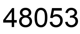 Number 48053 black image