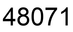 Número 48071 imagen negro